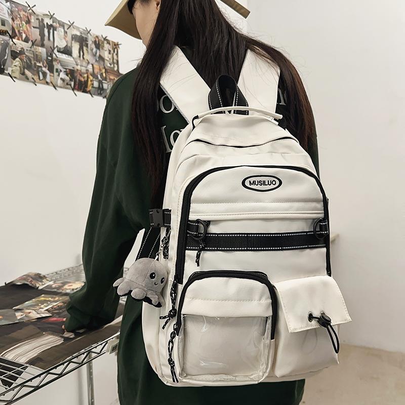 Студенческий школьный рюкзак женский однотонный рюкзак мужской компьютерный рюкзак