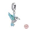 Fashion S925 Silver Colorful Butterfly Dragonfly Hummingbird Spring Series Charms Beads Fit  S925 Original Bracelet Jewelry