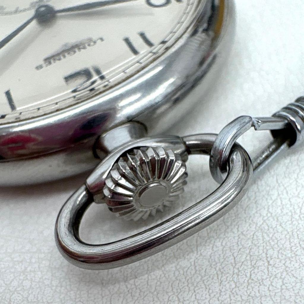 Used LONGINES Sumoseco Hand-wound pocket watch with chain Working item Good condition