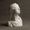 Goddess of Justice Themis Plaster Statue Desk Decoration Classical Artwork Half Body Characters Sculpture Room Aesthetic Decor