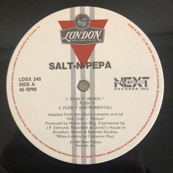 12-дюймовая пластинка SALTNPEPA Push It Remix Tramp Remix LDSX245 LONDON RECORDS 1987 Канада Рэп Хип-Хоп R&B Б/у