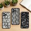 AAA Элегантный Романтичный Белый Кружевной Чехол Для Телефона Для iPhone 17,16,15,14,13,12,11 Plus,Pro Max,XS,Мягкий Силиконовый Черный Чехол