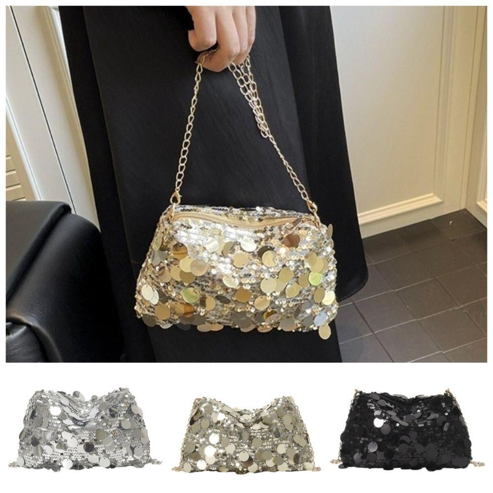 Blingbling Sequin Shoulder Bag Elegant Evening Party Bag Fashion Female Handbag Banquet