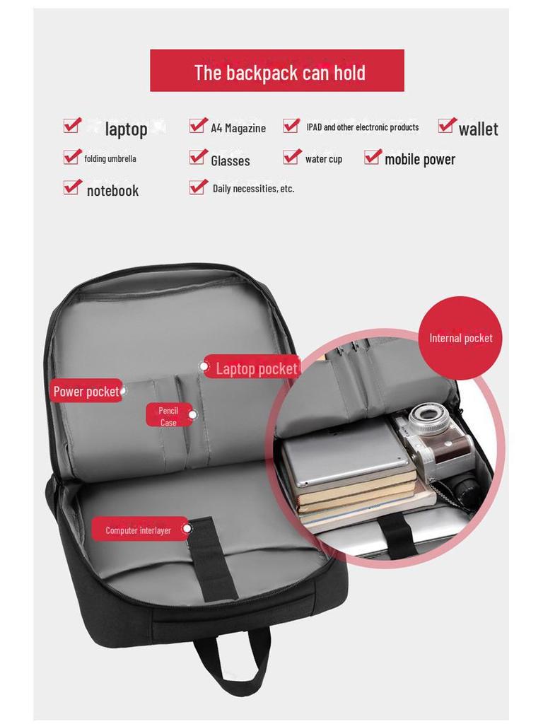 Мужской водонепроницаемый деловой и дорожный рюкзак высокого класса с большой вместимостью