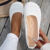 Women Round Toe Flats Shoes Solid Color Knitted Slip On Shoes Women Casual Breathable Ballet Loafers Trend Flat Sneakers Women