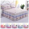 Kemila Bedding Double Layers Lace Bed Skirt Pillowcases Bed Sheets Mattress Cover King Queen Full Twin Size Bed Cover 11 Patterns