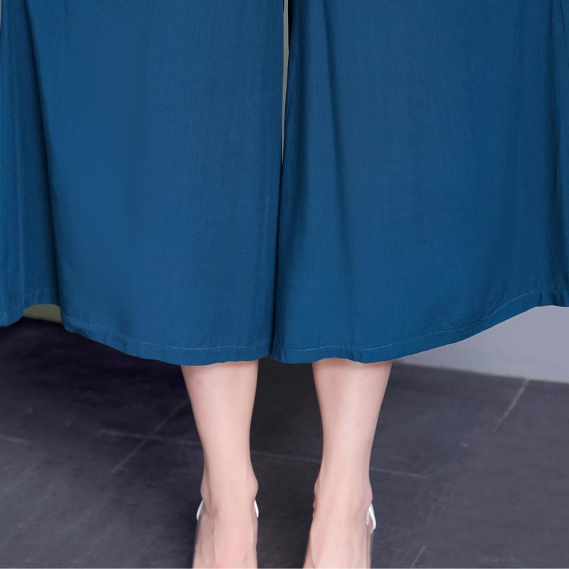 Летние винтажные широкие брюки женские большие размеры повседневные классические брюки большого размера с высокой талией