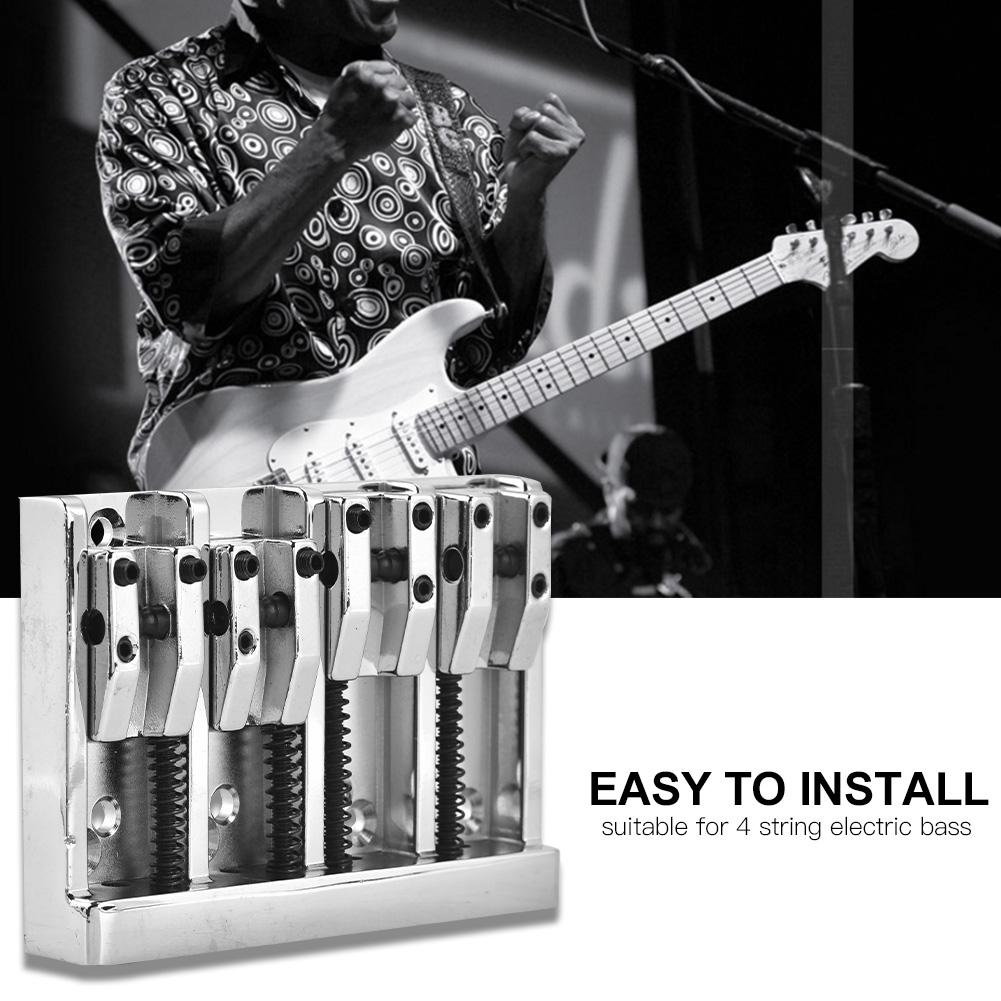 4 Saddle Hardtail 84mm Metal Tailpiece Electric Bass Bridge Replacement Accessory