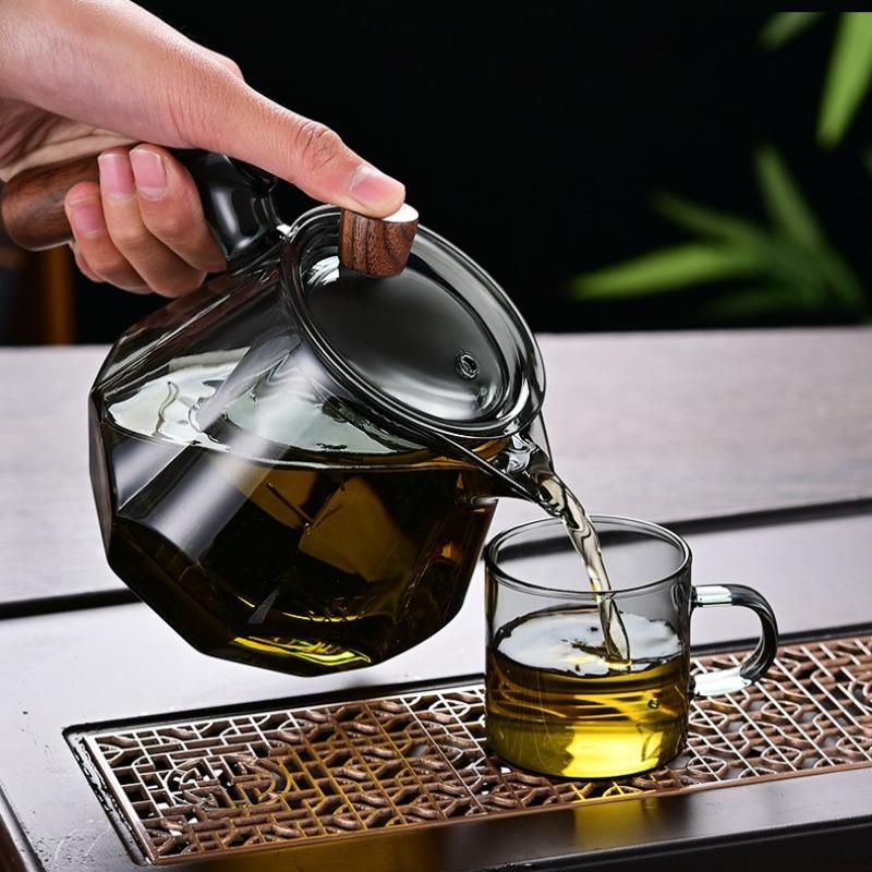 Thickened Glass Teapot Office Teapot High Temperature Teapot Tea Set Chinese Kung Fu Tea Set Coffee Pot Tea Filter