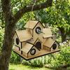 Bird Cages Rainproof Wooden Bird House Ventilation Decorative Hanging Birdhouse Handmade Hatching Nest Tree Balcony
