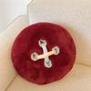 Plush Bunny Fur Throw Pillow For Couch Nap Support Decorative Home Accessory