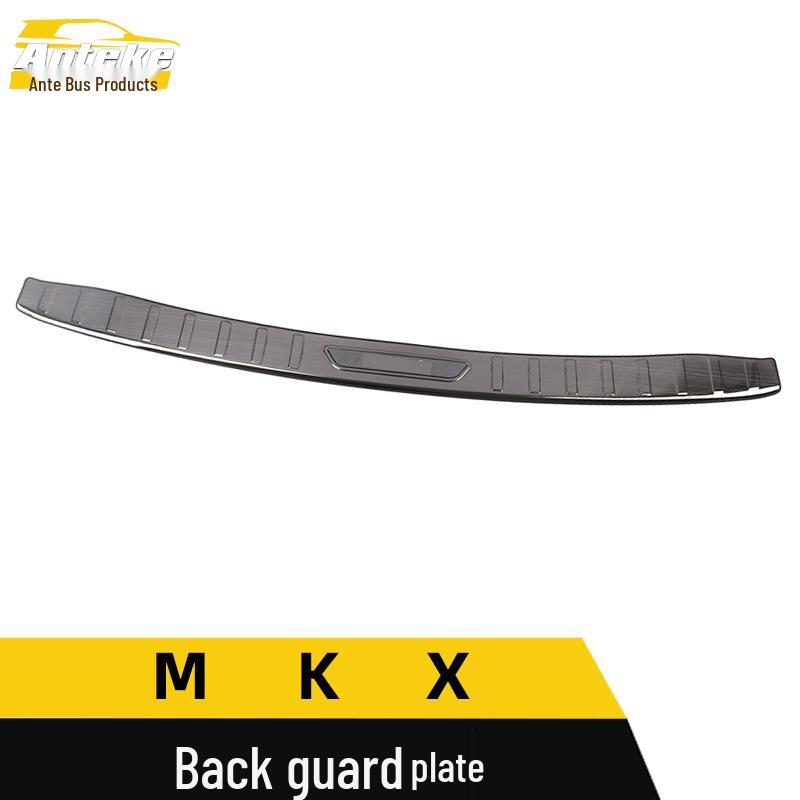 MKX Rear Guard Plate Sequins - Stainless Steel Tailgate Trunk Protection Pedal Decorative Sticker Accessory
