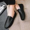 Male Casual Shoe Non Slip and Waterproof Men's Leather Shoes Round Toe Flat Classic Original Shipping Free Luxury Sale Slip-on