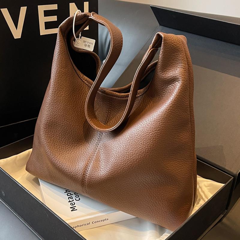 Сумка с текстурой люкс, женская, в ленивом стиле, из мягкой кожи, для работы, на плечо, осенне-зимняя, ретро, большой вместимости, сумка-тоут для мамы и ребенка