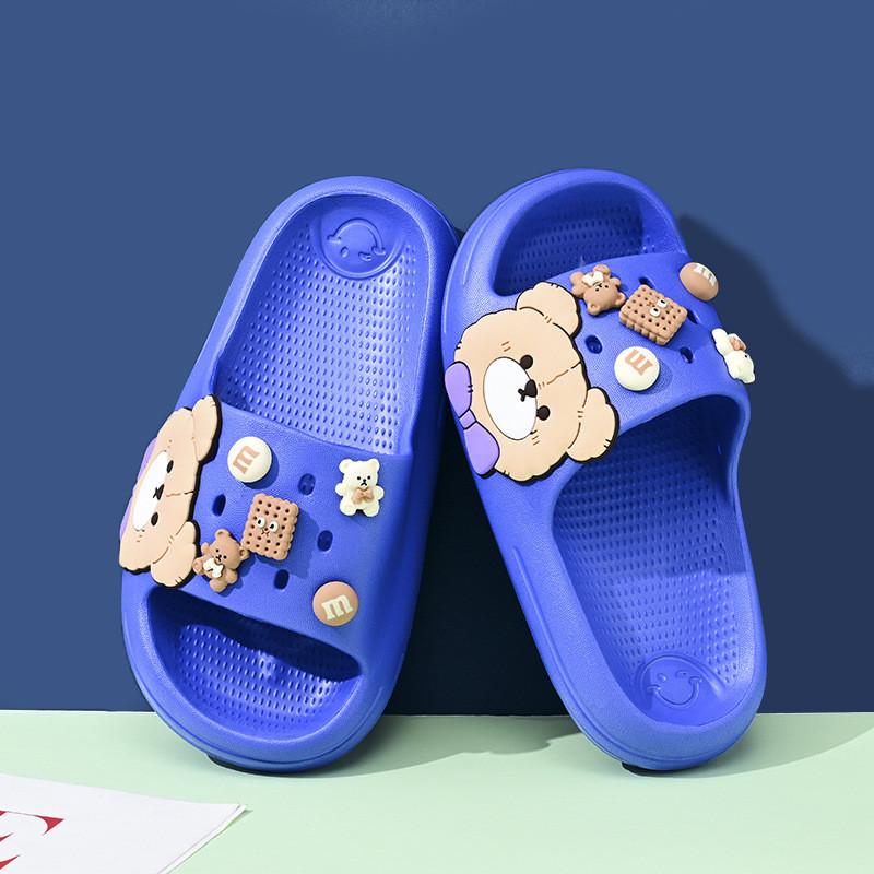 Удобные мультяшные детские тапочки для мальчиков и девочек с нескользящей подошвой и мягкой подошвой из ЭВА различных цветов и размеров для лета