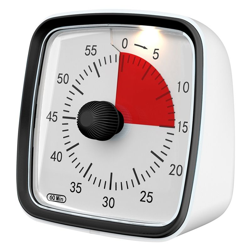 BHBL 60-Minute Timer, Classroom Classroom Timer, Countdown Timer for Kids and Adults, Time Management Tool for Teaching Black