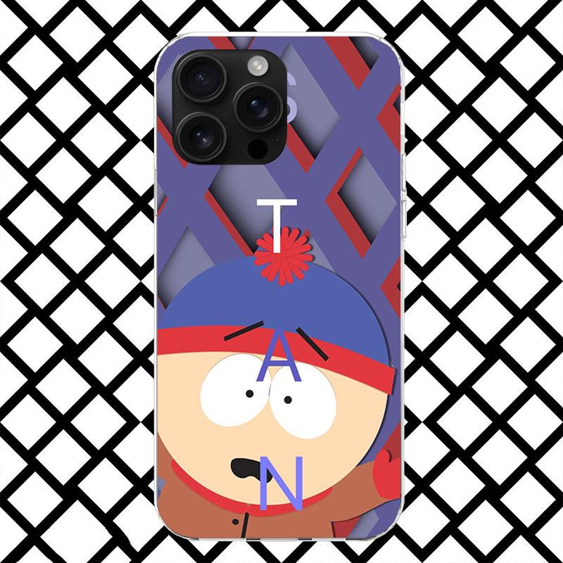 Мультяшный чехол для телефона S-South P-Parkes для iPhone 17 Air 16 16E 15 14 Plus 13 Mini 12 11 Pro Max 7 8 + SE 2020 Мягкий чехол Fundas 11
