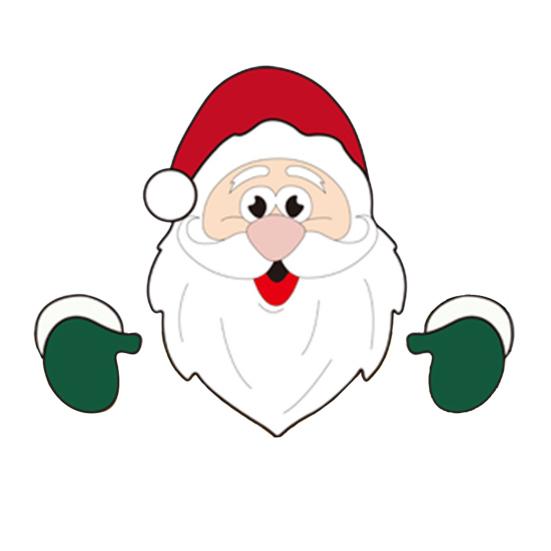 Рождественские украшения на забор Деревянный выглядывающий Санта Декор для двора Всепогодное украшение для дома и улицы для газона, сада, забора