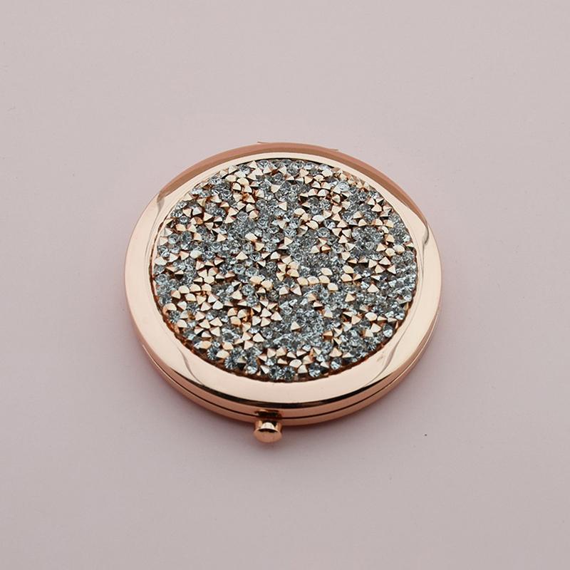Компактное зеркало Дорожное Изысканные инструменты для макияжа Круглое Портативное Складное зеркало для макияжа Положить в карман Двустороннее зеркало