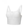 Yoga Training Support Zip Sports Bra Women Underwear Paper-White 962527102-2