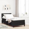 Box Spring Bed with Mattress Black 90 x 200 cm Velvet