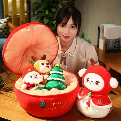 Новейшая креативная серия рождественских украшений Apple Elk Tree Snowman Мягкие плюшевые игрушки Украшение дивана Подарок на день рождения на праздник