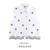 Kaslead New Women Clothes Western Style Fashion Simple and Versatile Hollow Embroidery Shirts 3564801