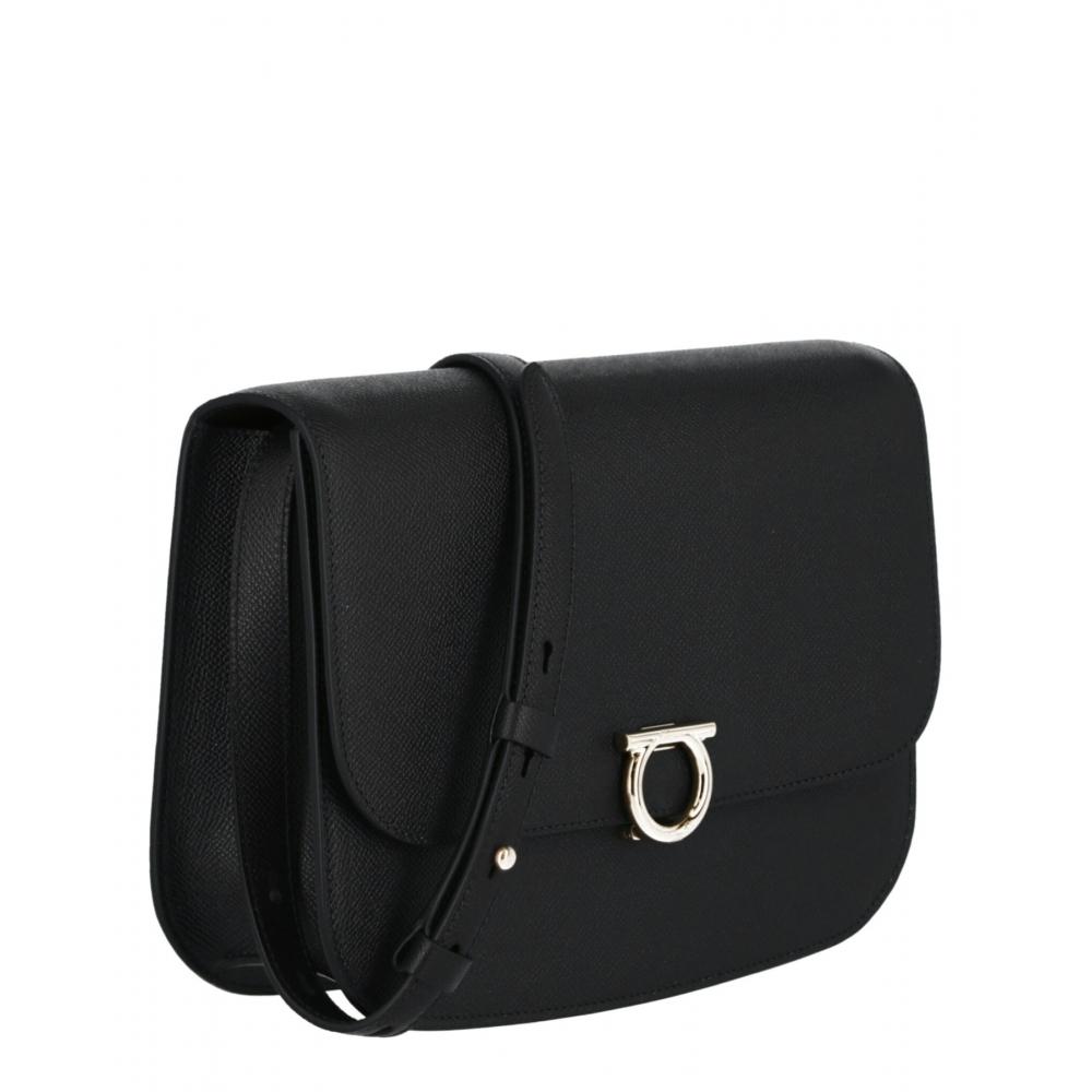 Salvatore Ferragamo Gemini Crossbody Bag Black