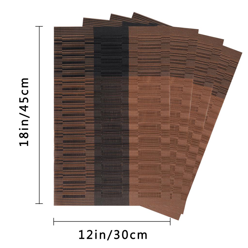 Placemats Table Mat Weave Stripe Pads Pallet Coaster Napperon Table Mat Tapete De Lugar Kitchen Accessories Easy-to-clean Dining Table Mat, Plate Mat