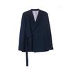 Модный и стройнящий пиджак на весну и осень, повседневный широкий костюм из двух предметов для женщин