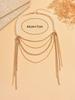 Creative Design with Multi-layered Rhinestone Tassel Necklace Retro Imitation Pearl Bead Women Necklace Party Wedding Jewelry