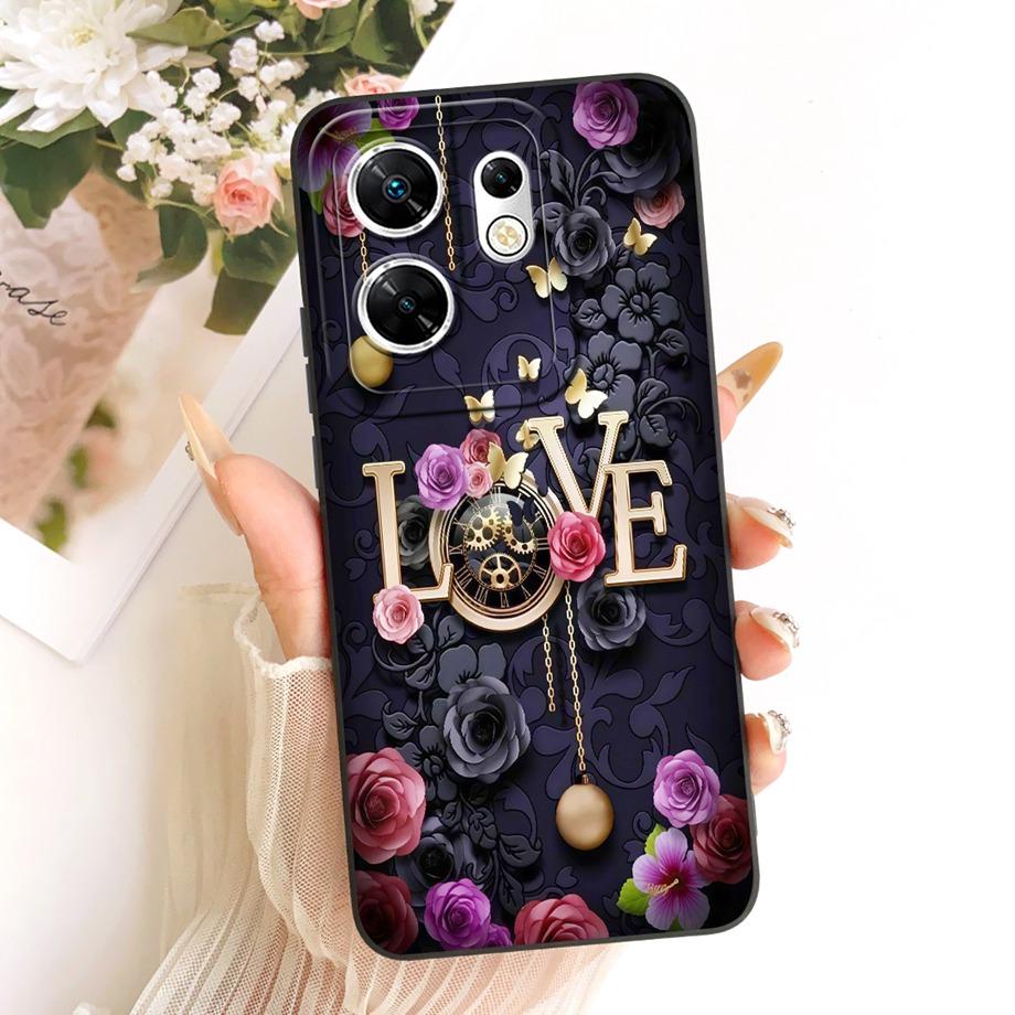 Модный чехол с рисунком для Infinix Zero 30 4G 5G Zero X Neo X Pro, мягкий матовый силиконовый чехол с узором из бантиков, мультяшный кот