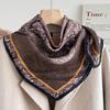 Red cashew flower silk scarf 71 imitation silk small square scarf women's spring and autumn ethnic style headscarf neck protection cotton and linen he
