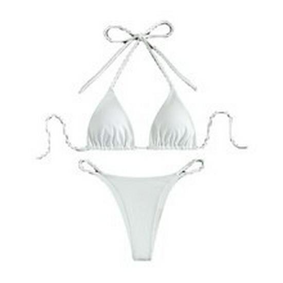 Евро-американский кружевной купальник-бикини треугольник на шнуровке - Сексуальный пляжный купальник