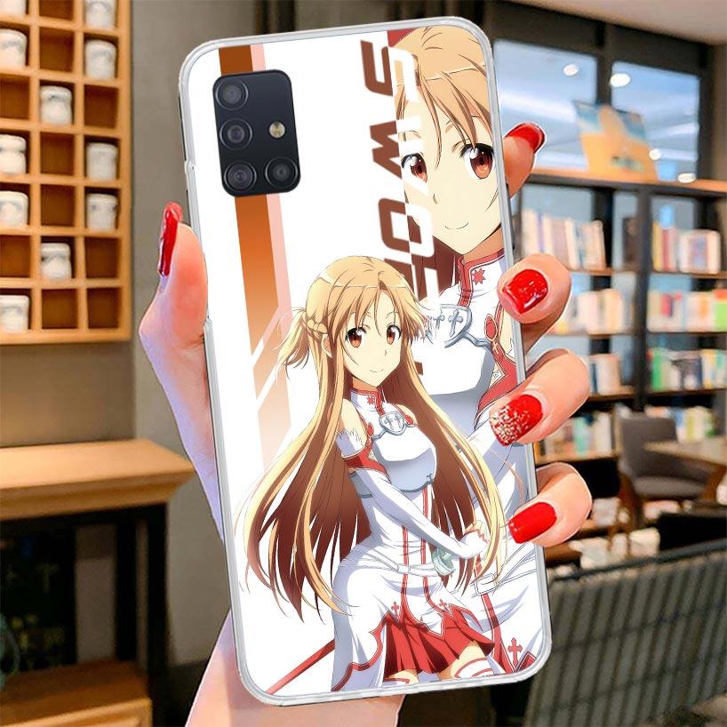 Чехол для телефона с изображением из аниме Sword Art Online SAO для Samsung Galaxy A12 A22 A32 A52 A72 A02S Чехол для телефона Note 20 Ultra 10 S10 Plus A51