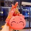 Doll Silicone Cat Coin Bag Kawaii Earphone Bag Sweet Coin Purse Keychain  Kids