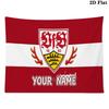 Гобелен с принтом VfB Stuttgart и индивидуальным именем – Настенное панно для спален, общежитий и домашнего декора