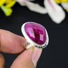 Red Jade Gemstone Handmade 925 Sterling Silver Jewelry Ring Size 5 KG-339
