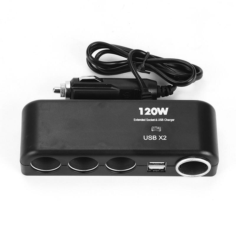 4 Way 12V 24V Multi Socket Автомобильный разветвитель прикуривателя USB-адаптер зарядного устройства