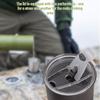 Стакан для воды из твердого анодированного алюминия для кемпинга, 300 мл, со складной ручкой и крышкой для использования на открытом воздухе
