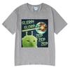 Glerp Glorp Funny Alien Cat Italian Brainrot Meme T-shirt Men Women Graphic Print T Shirts Summer Cotton Short Sleeve T-shirt