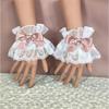 Multicolor Sweet Lolita Hand Sleeves Bowknot Lace Trim Cuffs Maid Cosplay Accessories For Women Girl Party