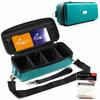 Quiver Time Teal Bolt Card Carrying Case - Durable Trading Card Storage Holder, Perfect for TCG Cards, MTG, and Deck Boxes, Includes Straps, Dividers,