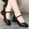 Spring and Autumn Women's Leather Shoes Single Leather Shoes Soft Leather Shoes Women's Work Shoes Low Heel Flat Bottom Single Strap Soft Bottom Shoes