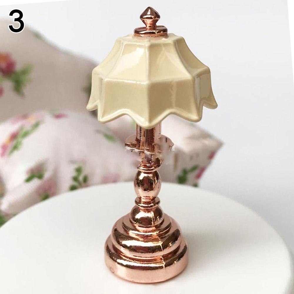 Dollhouse Furniture Toy Lamp Model Miniature Floor Lamp Doll Retro Lamp Crystal Wall Light