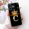 Чехол для Realme Note 80 4G RMX5388 Новый Буква Корона A-Z ТПУ Задняя Крышка Для Realme Note80 NOTE 80 4G Чехлы для Защиты Телефона