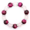 Ishiki AAAA Rank Amulet Natural Stone Rose Quartz 12 мм Розовый тигровый глаз 14 мм Браслет Power Stone B185