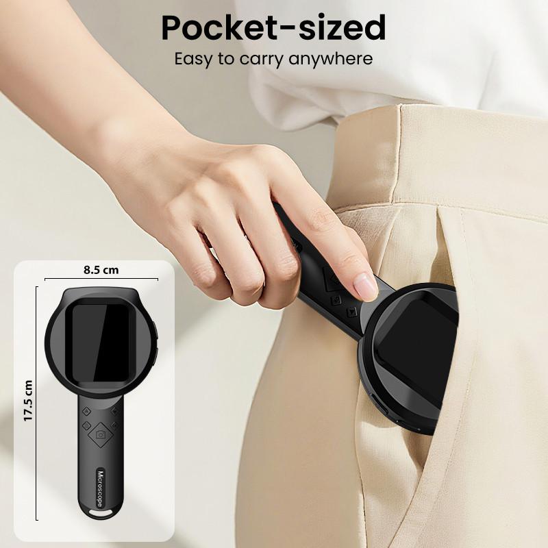 2.8-Inch 100X Analyzing Electronics Repair Digital Magnifier HD Handheld Microscope Magnifying Glass Portable Skin Scalp