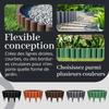 Gardenix 2.5M Wood Look Flower Bed Border Lawn Edge Garden Palisade Bed Fence (2.5M, Brown)
