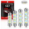2Pcs 360° C5W C10W LED Bulbs Canbus 31mm 36mm 39mm 41mm Festoon 8SMD Led Car Interior Light Dome Reading Door Lamp 12V Auto 6000K White